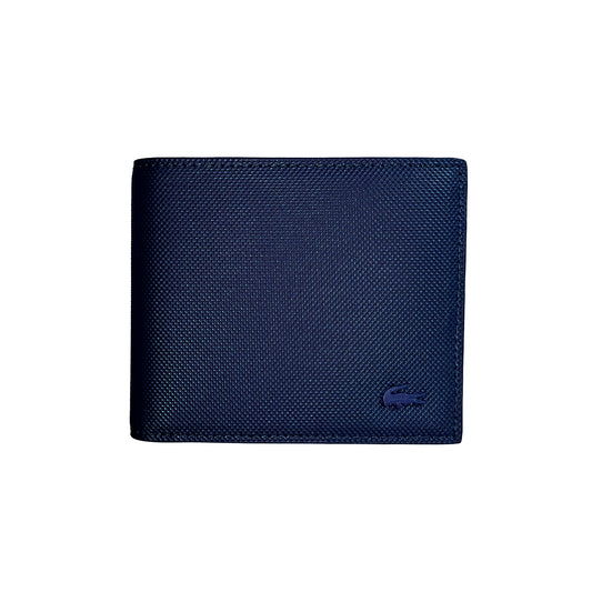 Lacoste Leather Bifold Wallet - Card Slots & Coin Zip