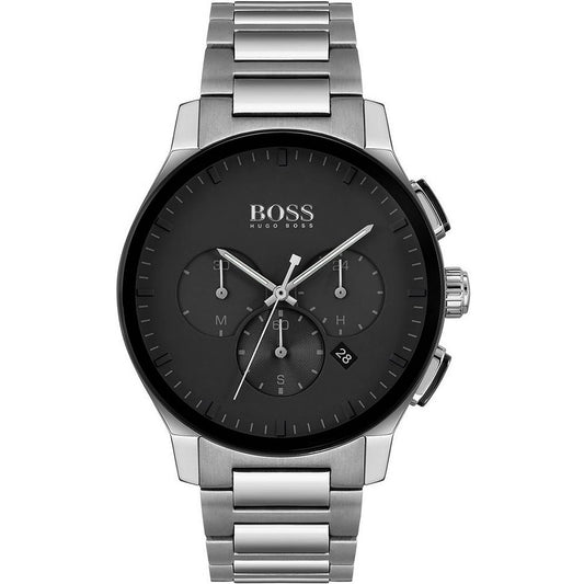 ساعة BOSS كرونوغراف كوارتز للرجال بمينا سوداء