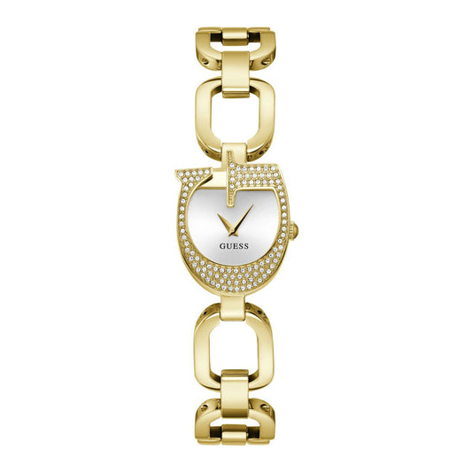 GUESS Women Full Gold Crystal G Frame Watch | GW0683L2