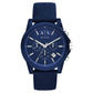 Analog Full Blue Men's Watch Silicone strap | AX1327