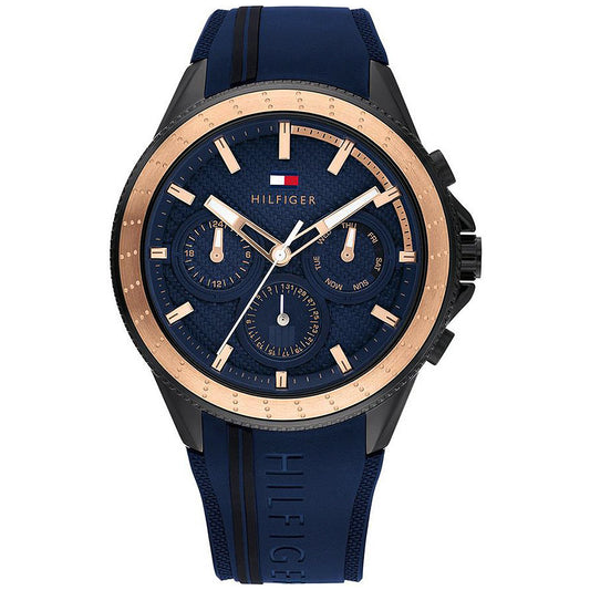 Tommy Hilfiger Men's watch Blue Dial and Rubber Strap | 1791860