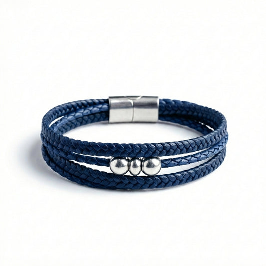 Blue Horizon Genuine Leather Bracelet