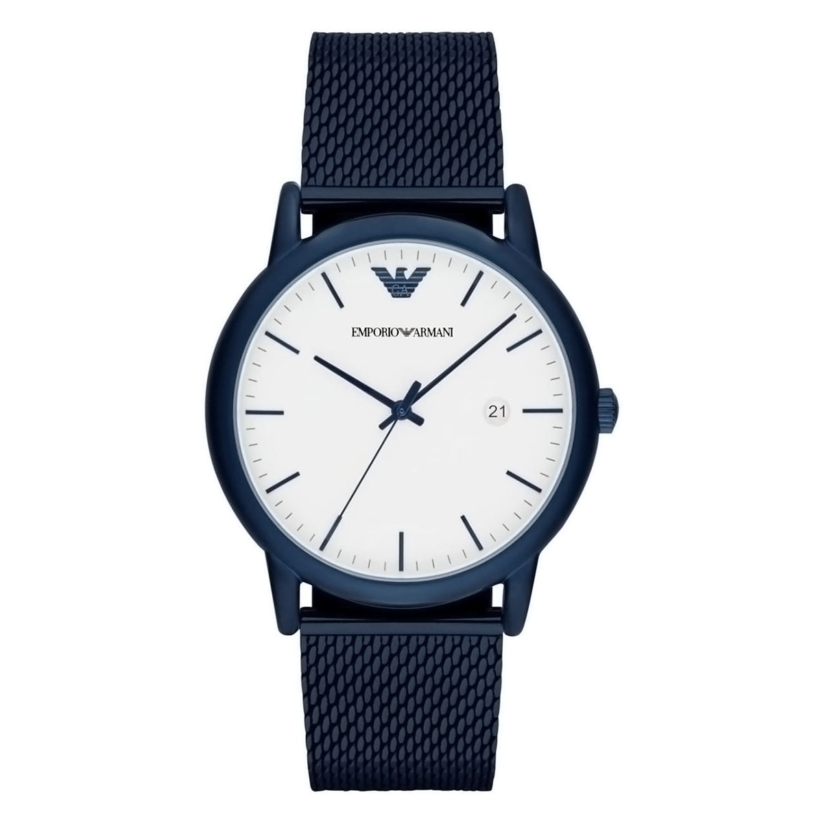 Emporio Armani Men's Watch - Navy Blue Strap with White Dial