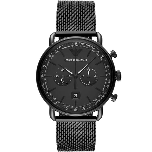 Full black Black Stainless-Steel Chronograph Men's Watch | AR11264