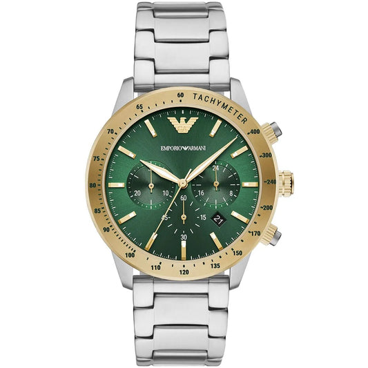 Stainless-steel Chronograph Men's Watch green dial | MARIO AR11454