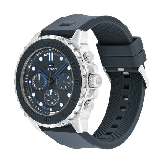 Tommy Hilfiger Men's Blue Silicone Strap & Dial Watch | TH1710687