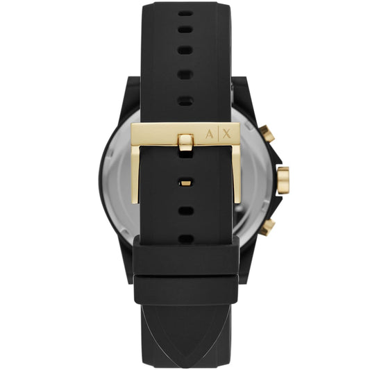 Men's Watch Chronograph Black Silicone strap Watch | AX7105