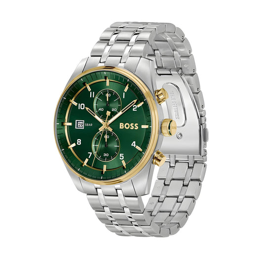 BOSS Men's Watch SKYTRAVELLER Green Dial | 1514195