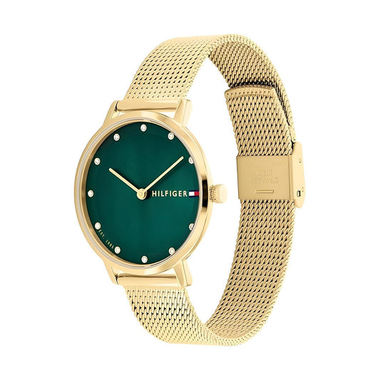 Tommy Hilfiger Gold Strap Green Dial Women watch | 1782668