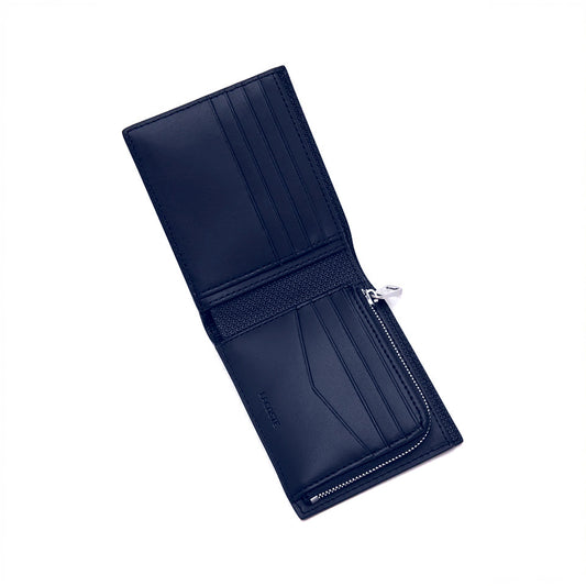Lacoste Leather Bifold Wallet - Card Slots & Coin Zip