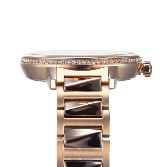 ساعة هوغو بوس سيجنتشر للسيدات باللون الذهبي الوردي