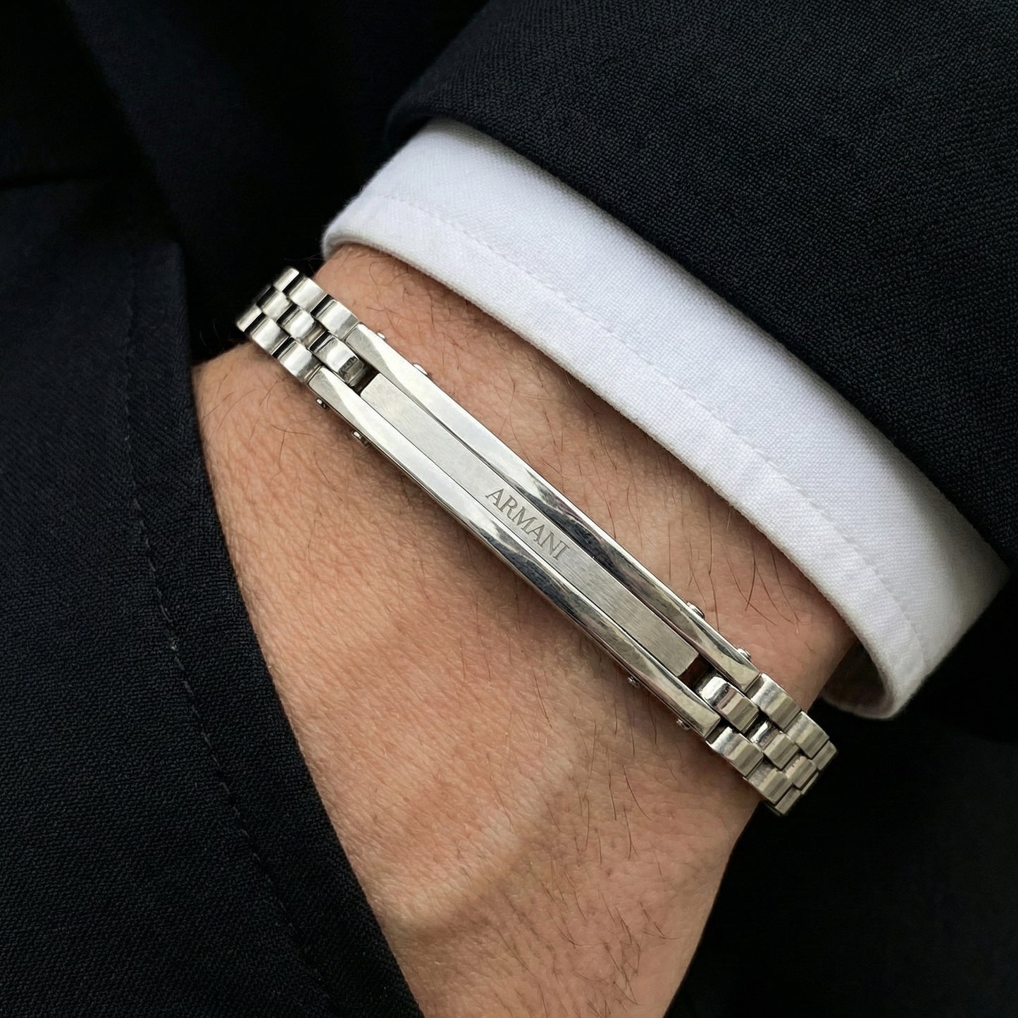 The Structural Link Bracelet | Armani Essentials Steel