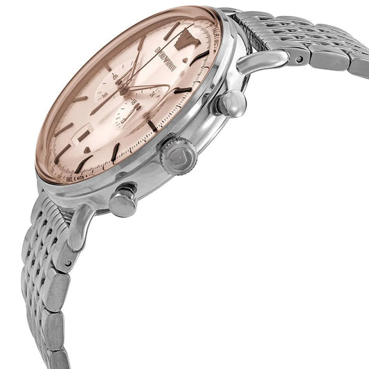 ساعة يد رجالية متعددة الوظائف بمينا بيج وستانلس ستيل | AR11239