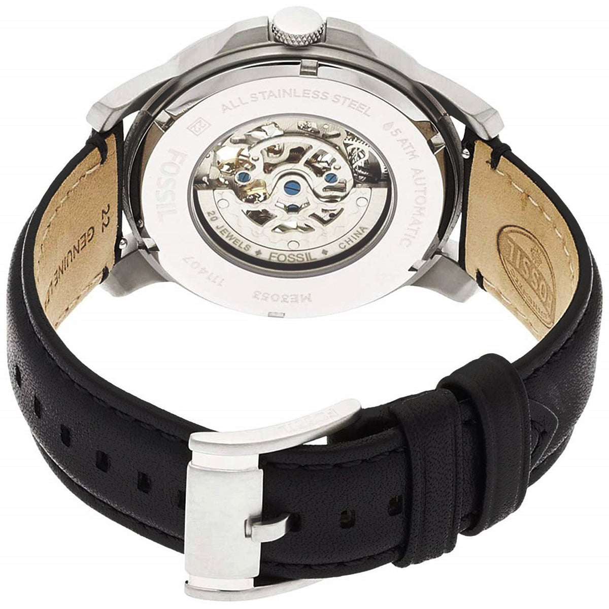 Men's Grant Automatic Watch Black Leather strap