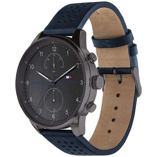 Tommy Hilfiger Chase Watch Blue Leather Strap | 1791578