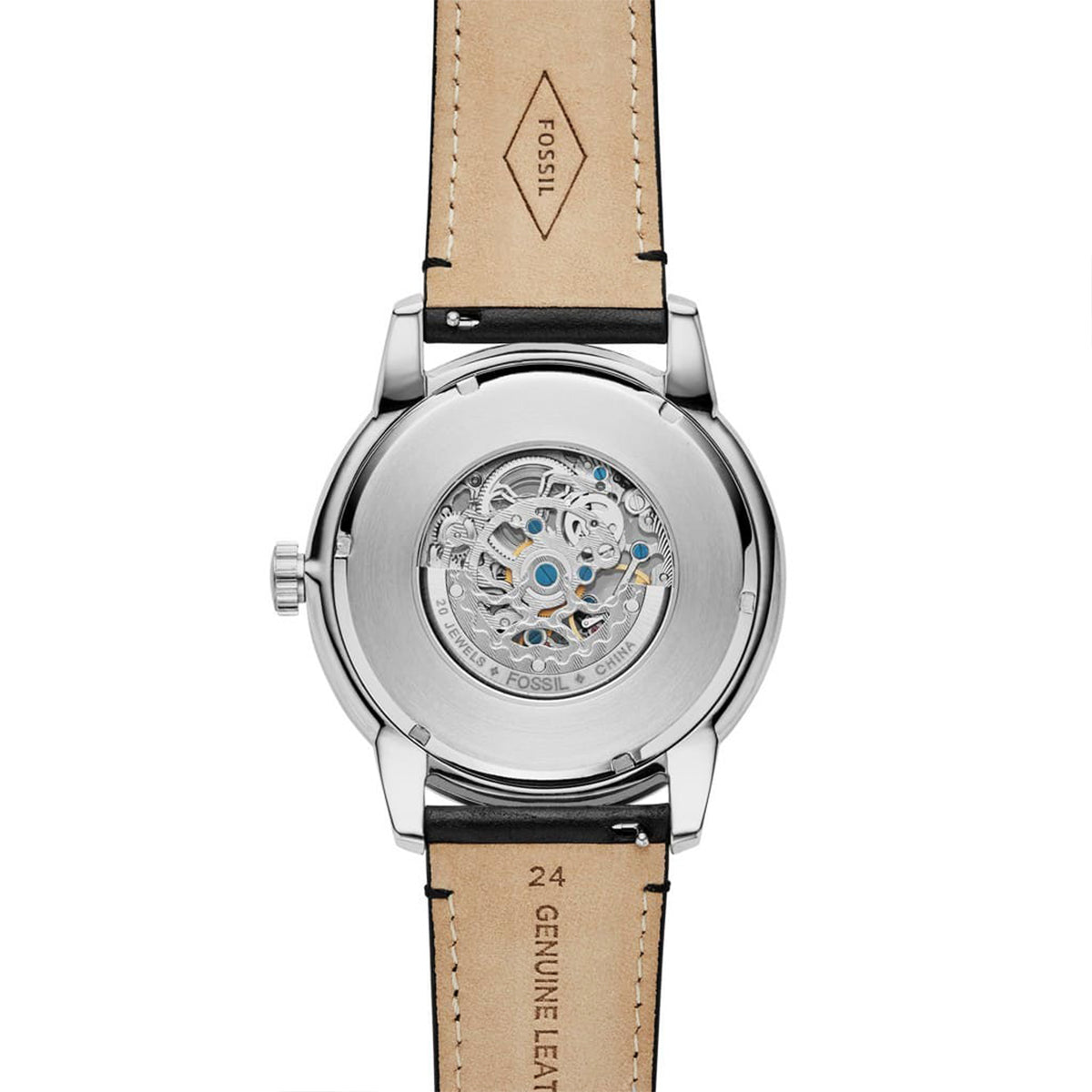 Men's Townsman 48 mm Automatic Black Leather Watch | ME3153