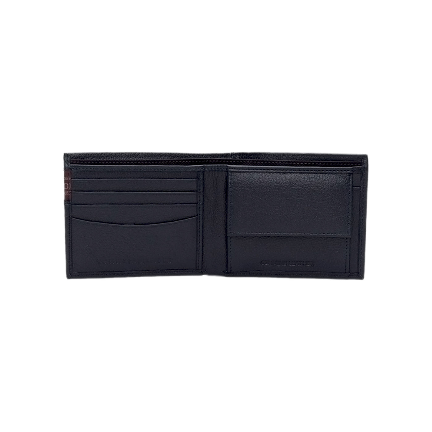 Tommy Black Men's Textured Leather Bifold Wallet