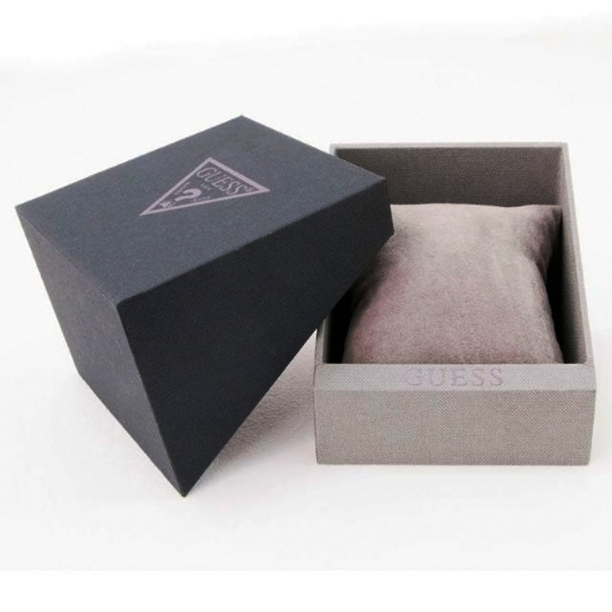 ساعة Guess Caliber للرجال بسوار أزرق ومينا بيضاء | W0864G6