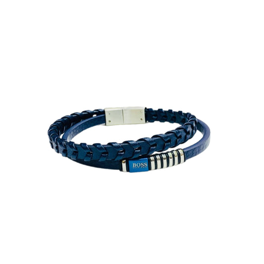 Hugo Boss Men's bracelet Blue Leather