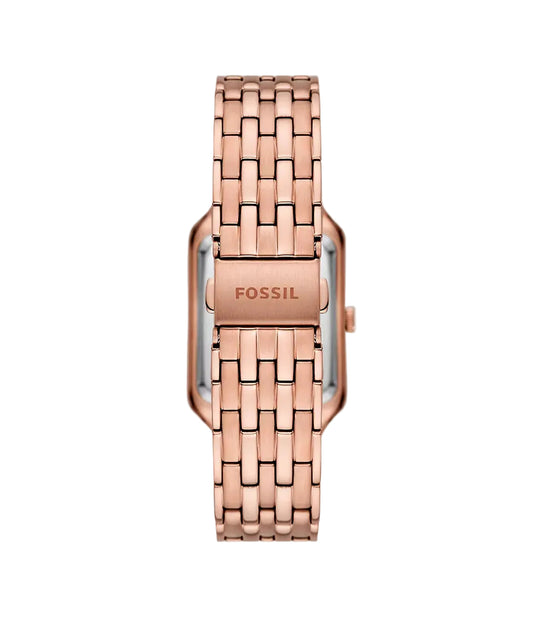 Fossil Brown Mother-of-Pearl Rose Gold-tone Stainless-steel Women Watch| Raquel ES5323