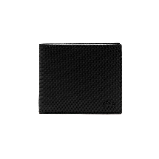 Lacoste Black Men's Petit Pique Three Card Wallet