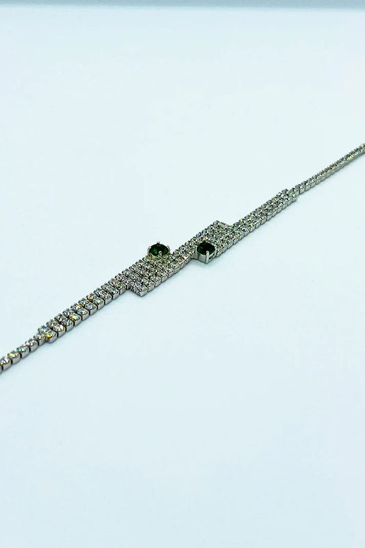 سوار أنيق بحجرين من الزركون