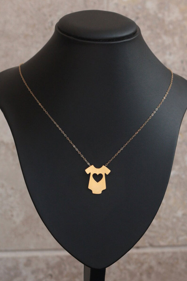 Cute baby suit necklace