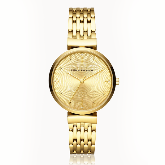 ساعة نسائية من الستانلس ستيل باللون الذهبي AX5902
