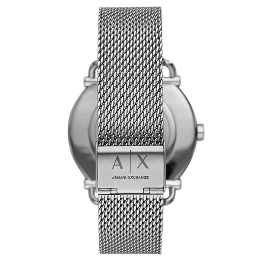 ساعة يد رجالية فريدة من نوعها بمينا أسود وحزام من الفولاذ المقاوم للصدأ