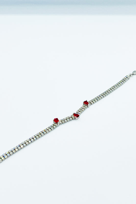 سوار فضة بثلاثة أحجار