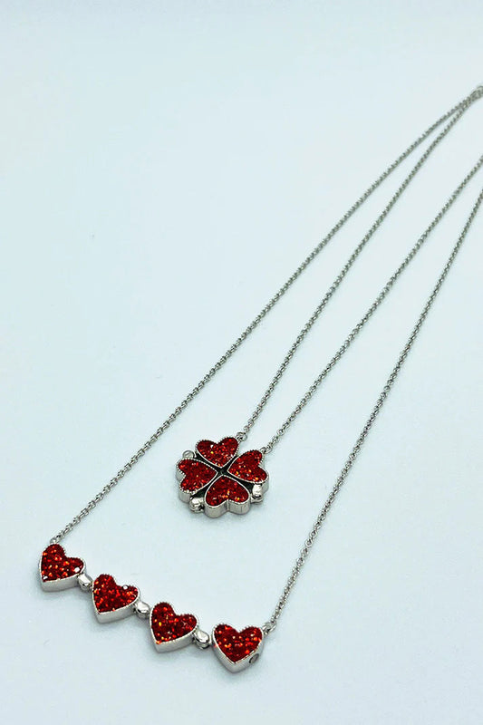 قلادة ديناميكية مكونة من 4 قلوب