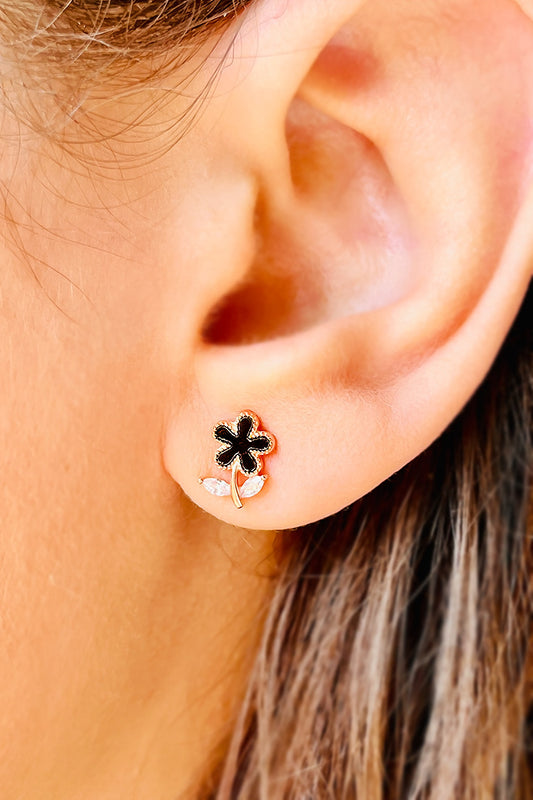 زهرة سوداء ذهبية وردية