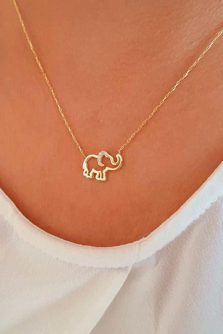 Engraved Elephant necklace