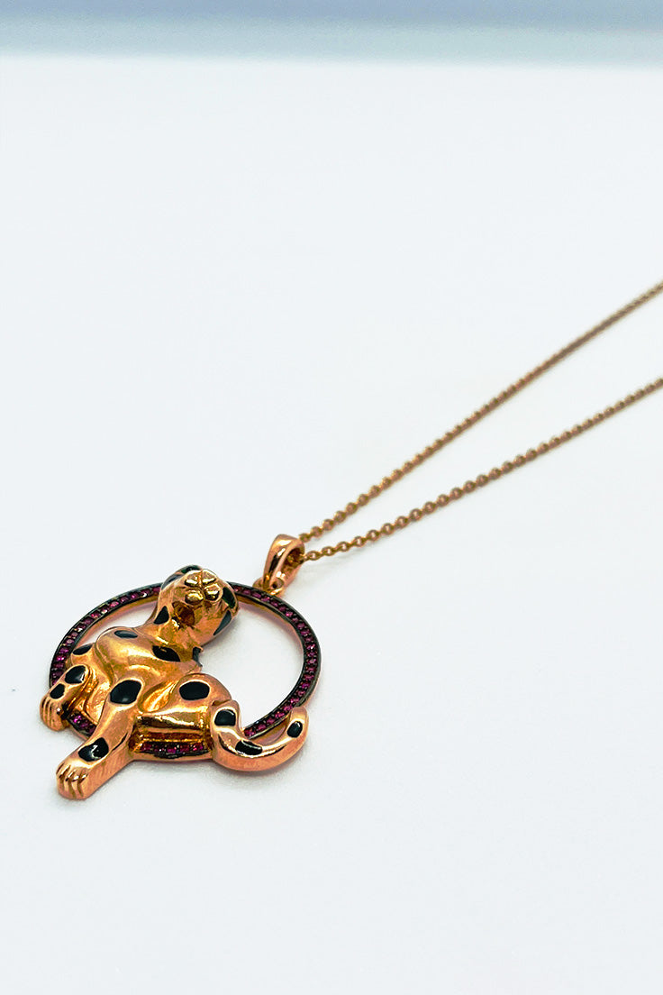 ذهب وردي نمر إيطاليا فضة