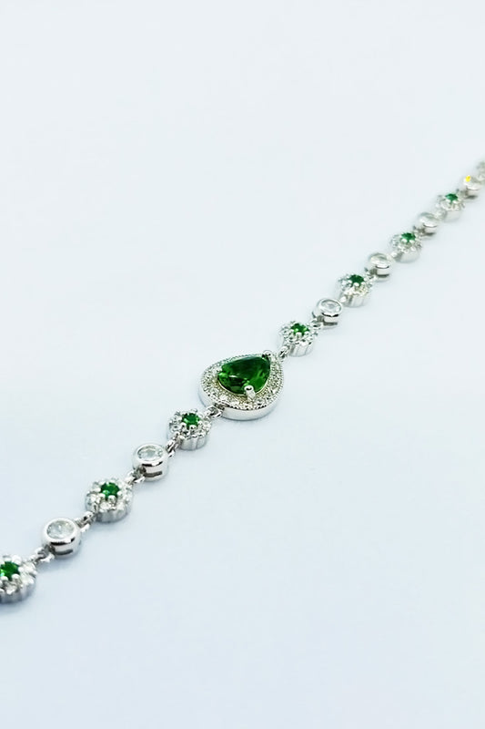 سوار أنيق مرصع بالزركون الأخضر