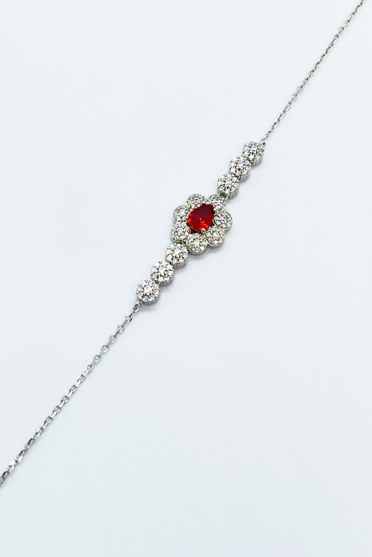 سوار حجر الزركون الأحمر