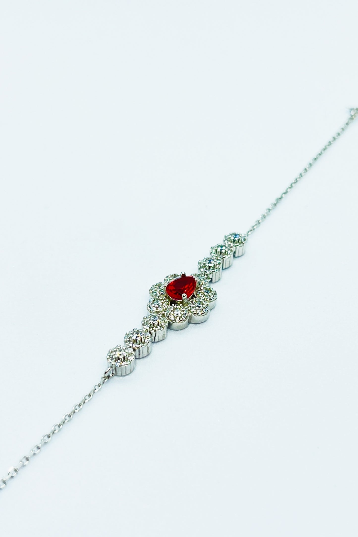 Red zircon stone bracelet