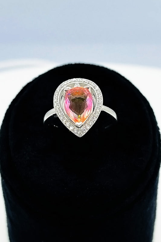 Pineapple ring with zircon stone