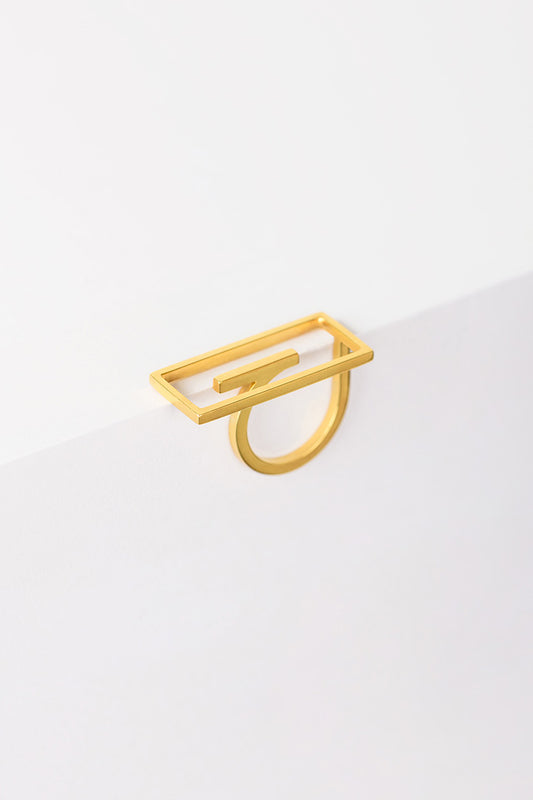 Rectangle ring Italy silver