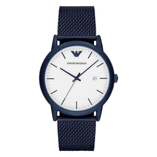 Emporio Armani Men's Watch - Navy Blue Strap with White Dial | AR11025