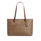 Authentic Coach Gallery Tote in Signature Canvas - Khaki/Saddle