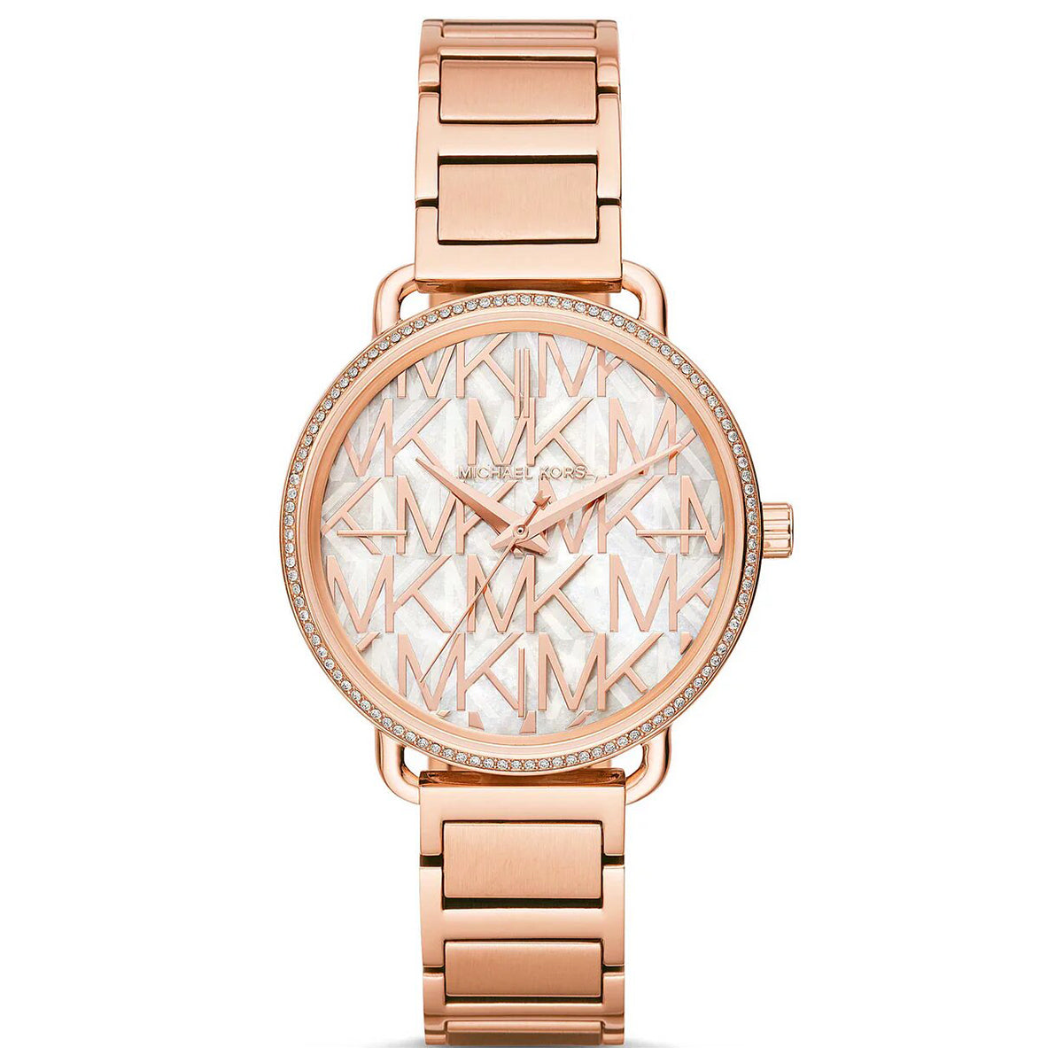 Michael Kors Rose Gold Women Watch White Pearl Dial | MK3887