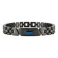 Lacoste Men's Gunmetal Stainless Steel Adjustable Link Bracelet