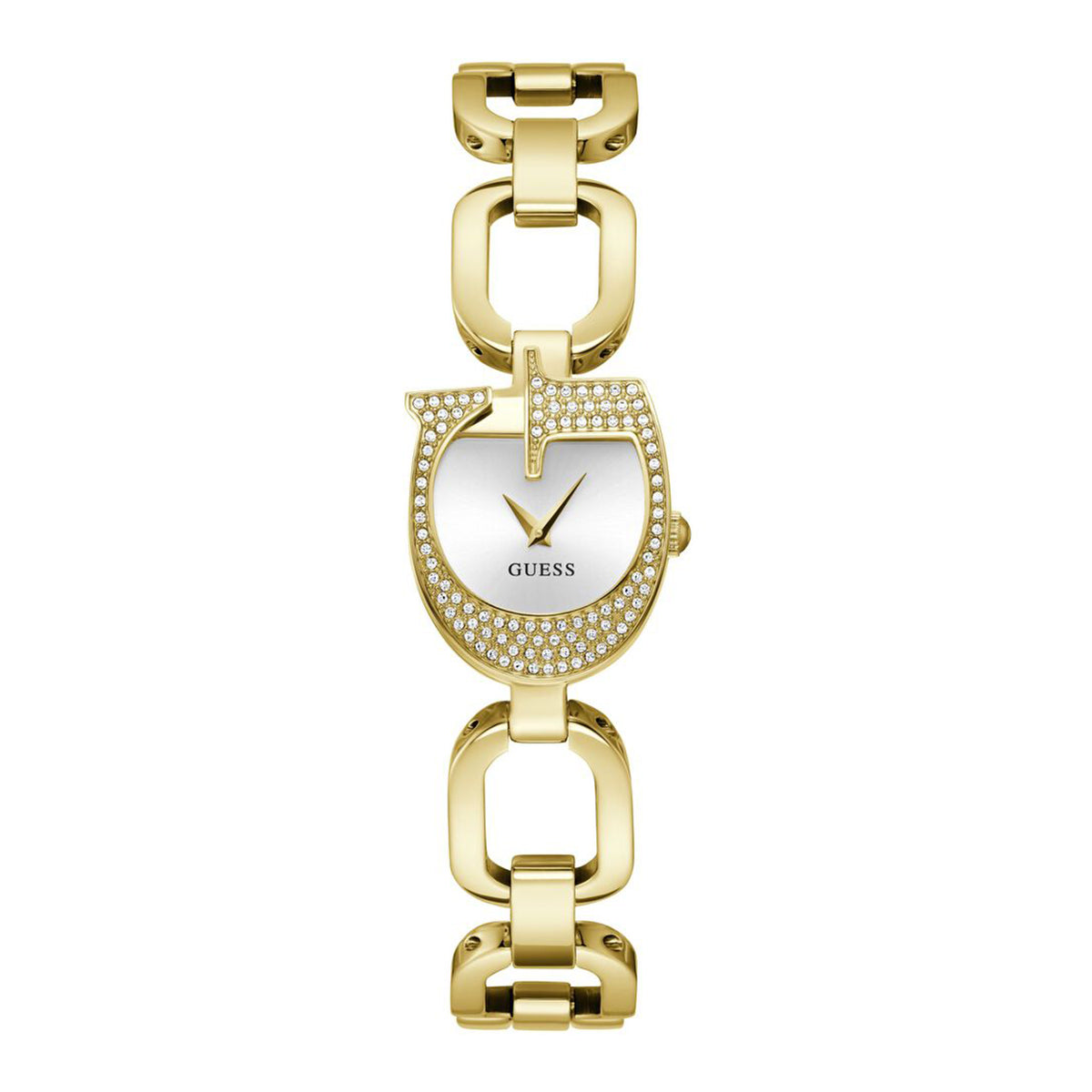 GUESS Women Full Gold Crystal G Frame Watch | GW0683L2