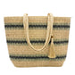 Large Woven Straw Summer Beach Tote Bag with Tassel