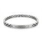 Giorgio Armani Silver ID Bracelet with Crystal Accent