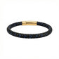 The Signature Braided Leather Men's Bracelet | Black & Blue