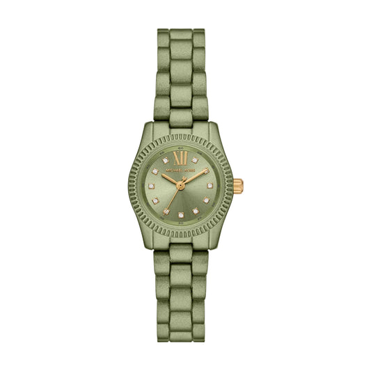 Women's Watch Petite Sage Green Dial with Stainless Steel Strap | MK7517LE