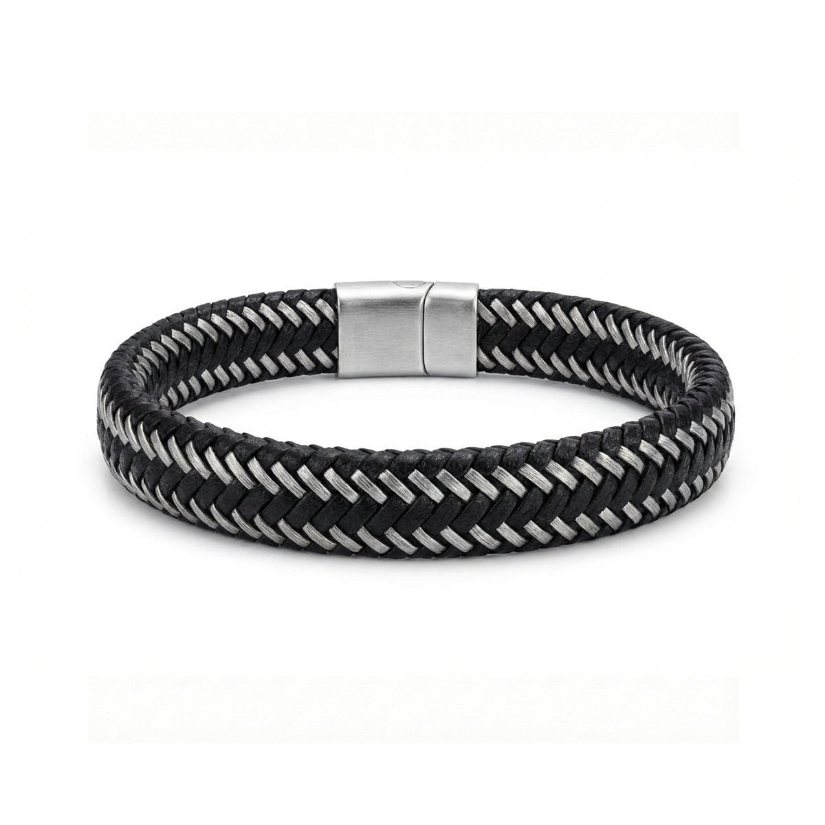 سوار هوغو بوس للرجال من الجلد الأزرق