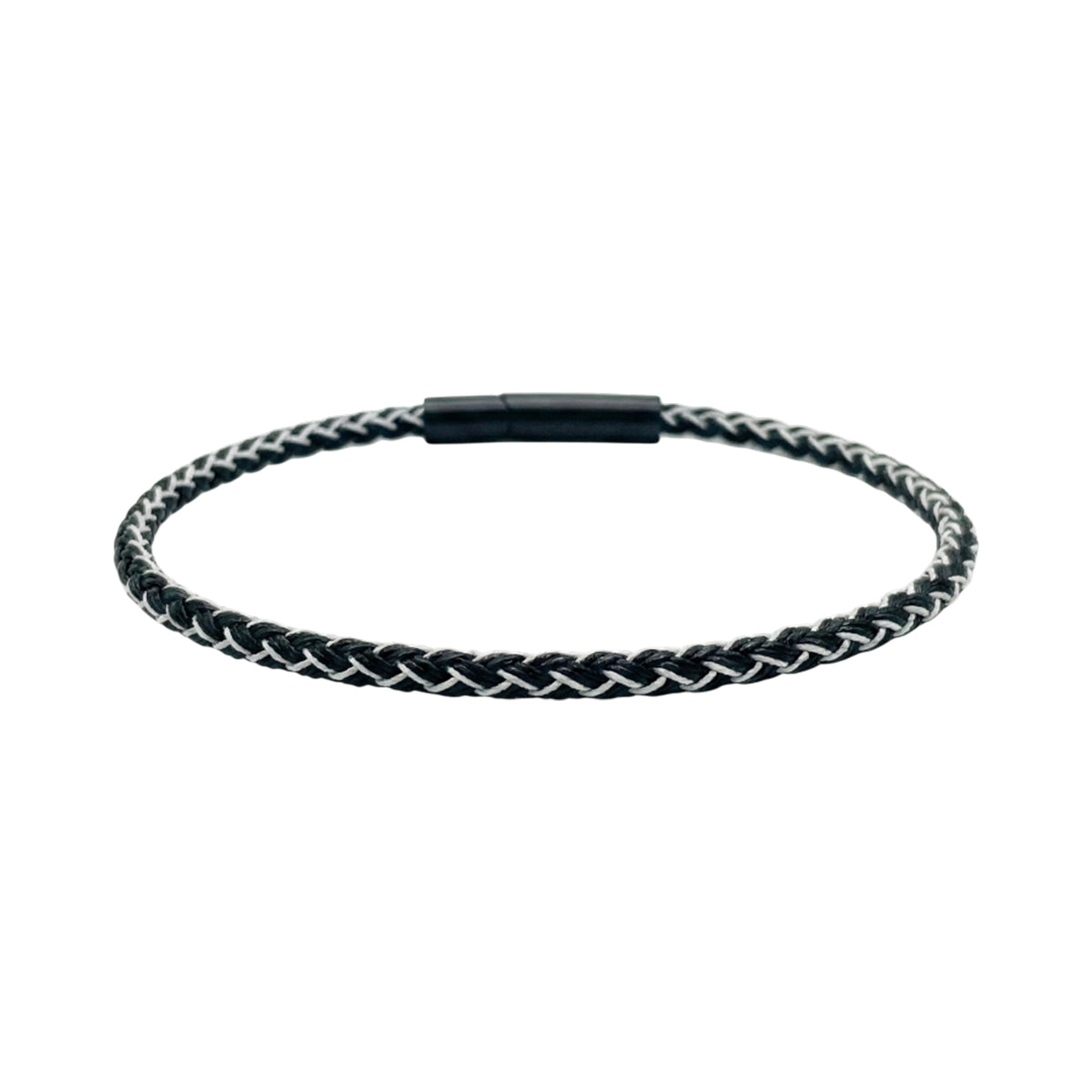 Black & Silver Cable Wire Wristband | Minimalist Design